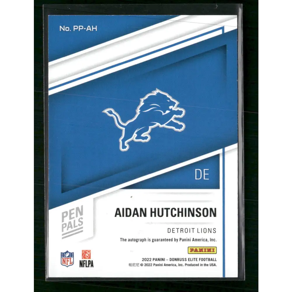 Aidan Hutchinson 2022 Donruss Elite #PP-AH Pen Pals - Trading Card