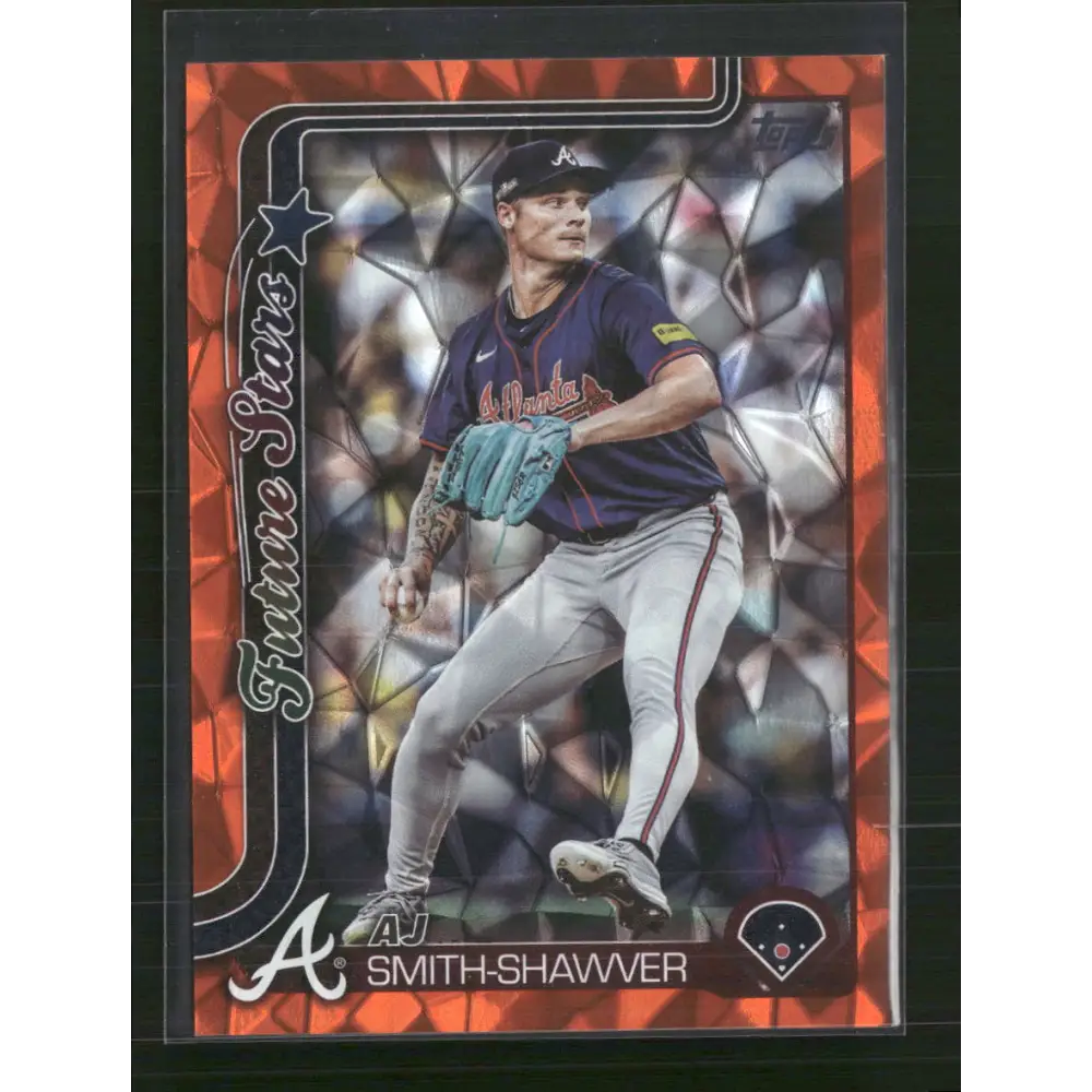 AJ Smith-Shawver 2025 Topps #674 Orange Holo Foil #/25 - Trading Card