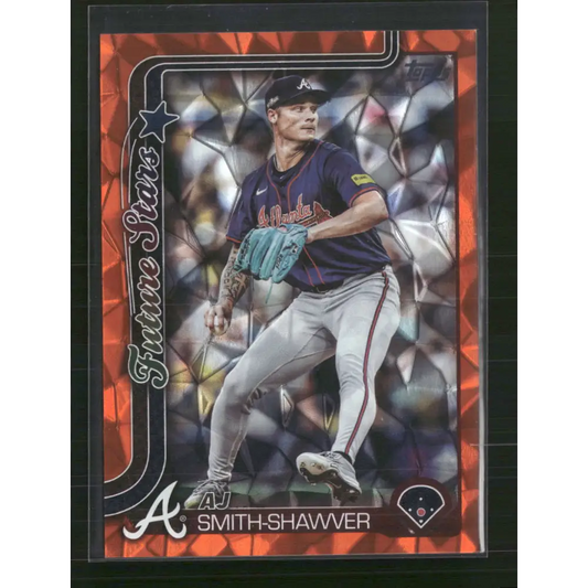 AJ Smith-Shawver 2025 Topps #674 Orange Holo Foil #/25 - Trading Card