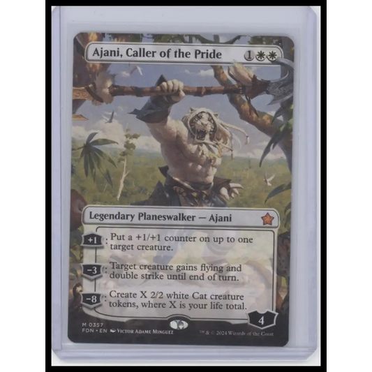 Ajani Caller of the Pride (Borderless) Foundations #357