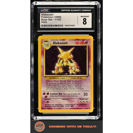 Alakazam 1999 Base Set #1/102 CGC 8 - Graded Trading Card