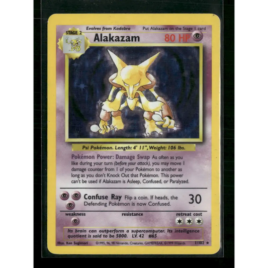 Alakazam Base Set #001/102 - Trading Card