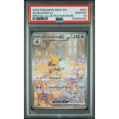 Alakazam Ex 2023 Pokemon Mew En-151 #201 Special Illustration Rare PSA 10