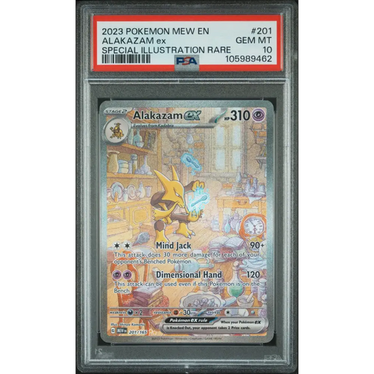 Alakazam Ex 2023 Pokemon Mew En-151 #201 Special Illustration Rare PSA 10