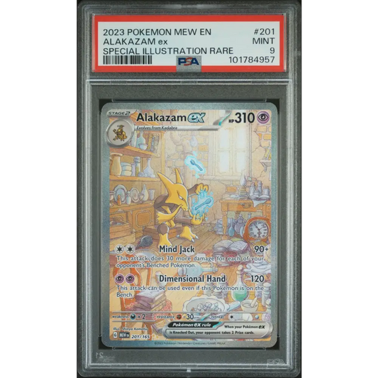 Alakazam Ex 2023 Pokemon Mew En-151 #201 Special Illustration Rare PSA 9 - Graded Trading Card