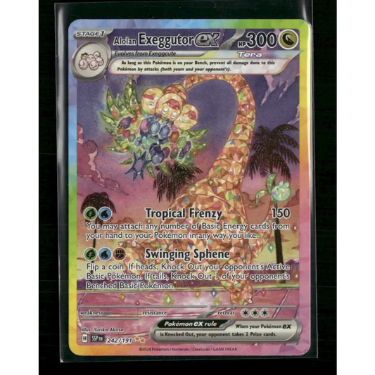 Alolan Exeggutor ex SV08: Surging Sparks #242/191 - Trading Card