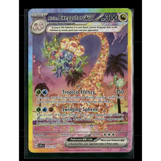 Alolan Exeggutor ex SV08: Surging Sparks #242/191 - Trading Card