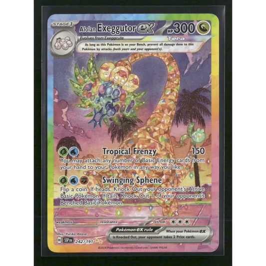 Alolan Exeggutor ex SV08: Surging Sparks #242/191 - Trading Card