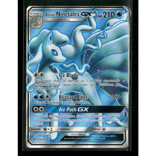 Alolan Ninetales GX (Full Art) SM - Guardians Rising #132/145 - Trading Card