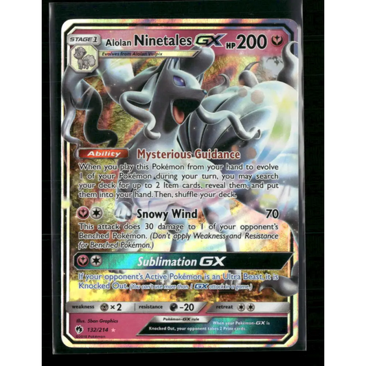 Alolan Ninetales GX SM - Lost Thunder #132/214 - Trading Card