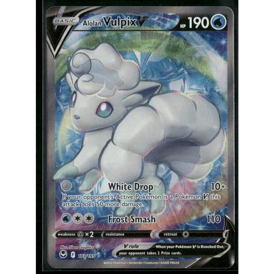 Alolan Vulpix V (Full Art) SWSH12: Silver Tempest #173/195