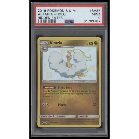 Altaria-Holo 2019 Pokemon Sun & Moon Hidden Fates #SV37 Hidden Fates PSA 9