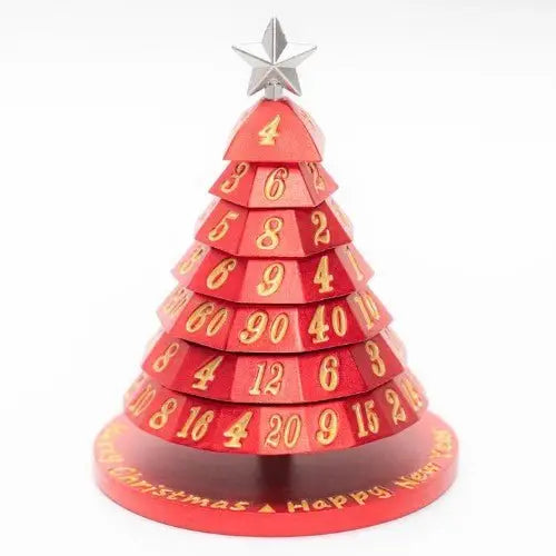 Aluminum Christmas Tree 7 Dice Set - Choose a color - Red - Action Figure