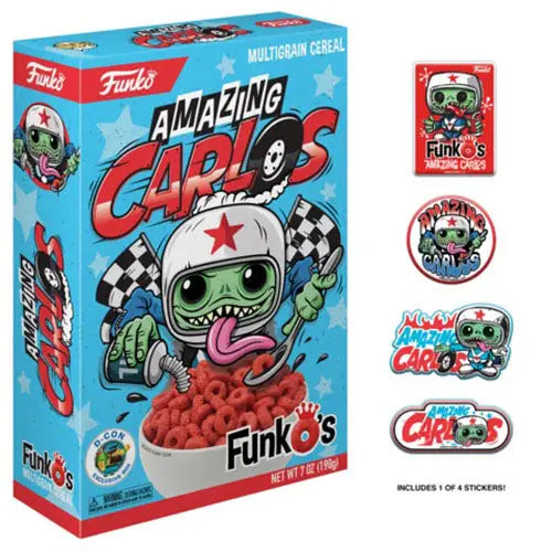 Amazing Carlos FunkO’s Cereal w/ Sticker Pack - 2018 D-Con Exclusive