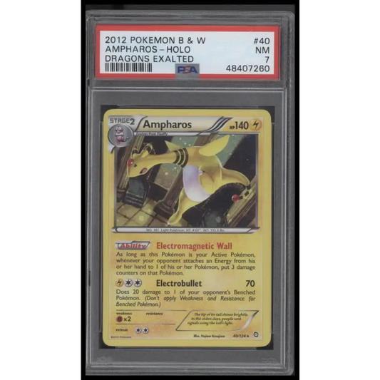 Ampharos-Holo 2012 Pokemon Black & White Dragons Exalted PSA 7