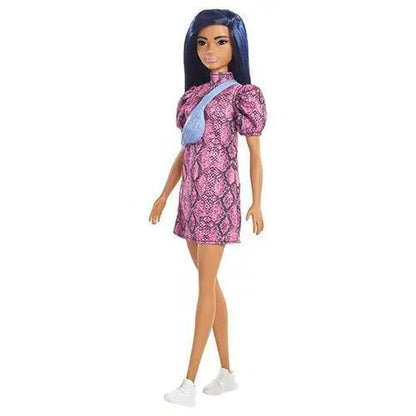 Barbie Fashionista - Select Figure(s) - #143 Pink Snake Print Dress & Over Shoulder Bag - Action Figure
