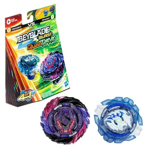 Beyblade Burst Quad Drive Dual Packs - Choose your Beyblade - Roar Balkesh B7 and Stone Balderov B7 Dual Pack - Battle