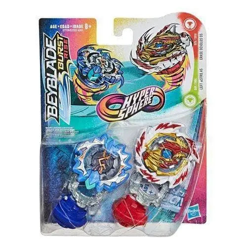 Beyblade Burst Rise Hyper Sphere Dual Packs - Choose your Beyblade - Left Astro A5 & Erase Devolos D5 - Action & Toy