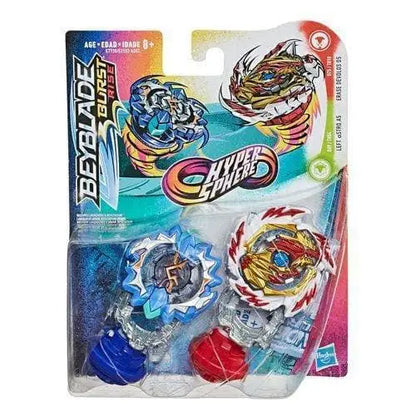 Beyblade Burst Rise Hyper Sphere Dual Packs - Choose your Beyblade - Left Astro A5 & Erase Devolos D5 - Action & Toy