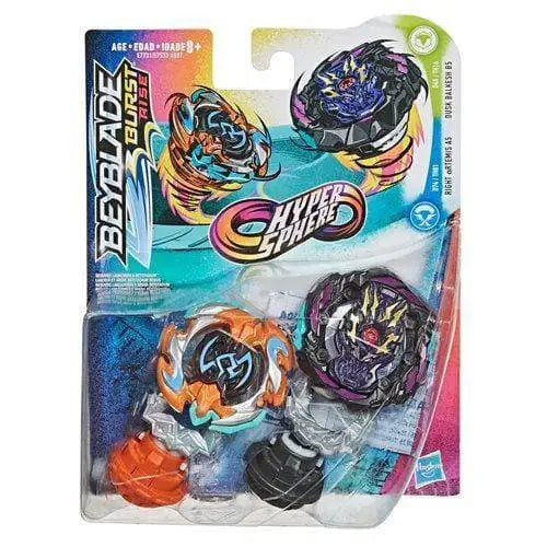Beyblade Burst Rise Hyper Sphere Dual Packs - Choose your Beyblade - Right Artemis A5 & Dusk Balkesh B5 - Action & Toy