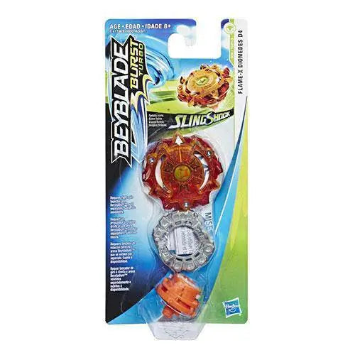 Beyblade Burst Turbo Slingshock Single Top - Choose your Beyblade - FLAME X DIOMEDES D4 - Toys & Games