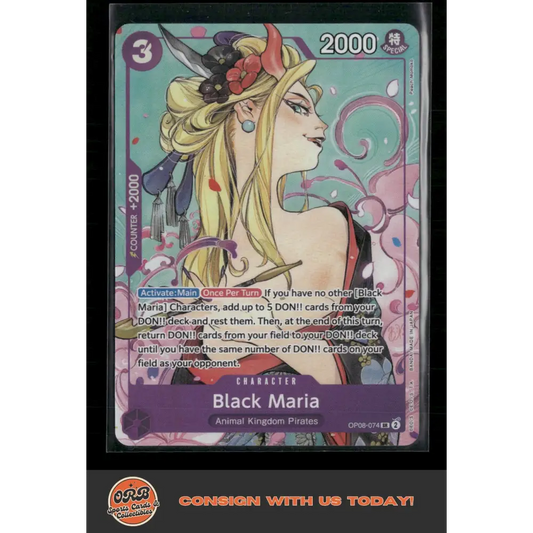Black Maria (Illustration Box Vol.2) One Piece Promotion Cards #OP08-074 - Trading Card