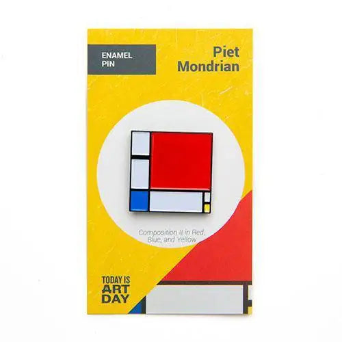Composition II in Red Blue and Yellow Enamel Pin - Today is Art Day - Toys & Games