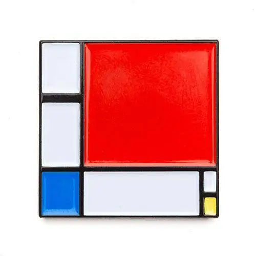 Composition II in Red Blue and Yellow Enamel Pin - Today is Art Day - Toys & Games