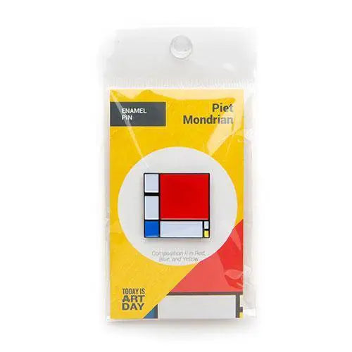 Composition II in Red Blue and Yellow Enamel Pin - Today is Art Day - Toys & Games