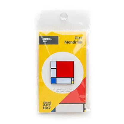 Composition II in Red Blue and Yellow Enamel Pin - Today is Art Day - Toys & Games