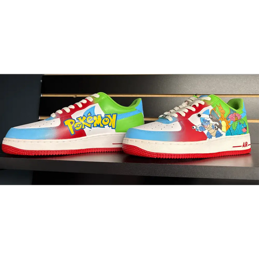 Custom Pokemon Painted Air Force Ones - Size 10
