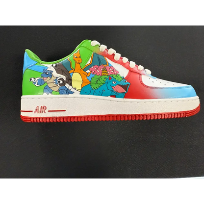 Custom Pokemon Painted Air Force Ones - Size 10