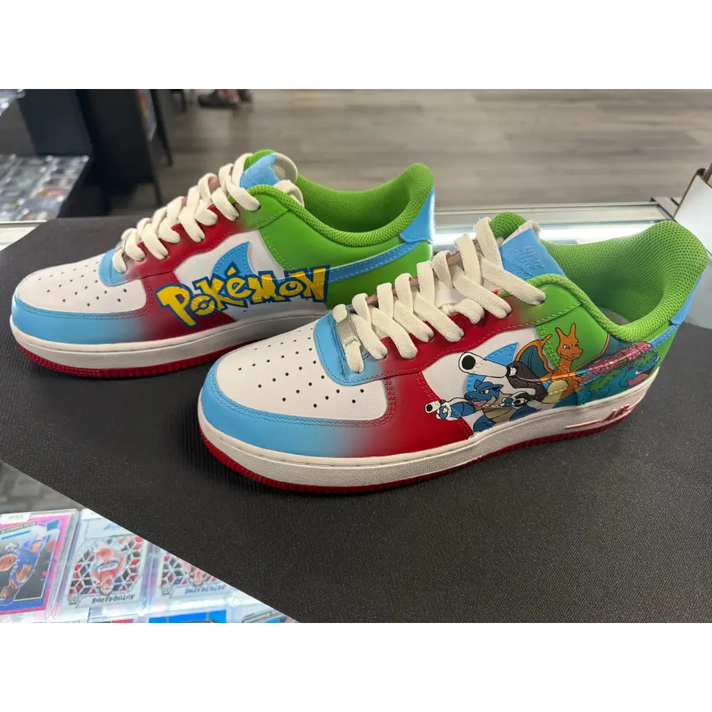 Custom Pokemon Painted Air Force Ones - Size 10