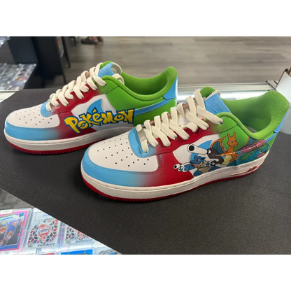 Custom Pokemon Painted Air Force Ones - Size 10