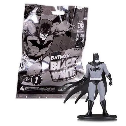 DC Collectibles Black & White Batman Mini Figures Blind Bag - Toys & Games