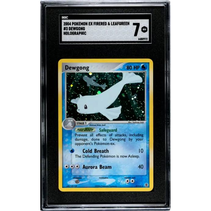 Dewgong 2004 Pokemon Ex Firered & Leafgreen #3 Holographic SGC 7 - Graded Trading Card