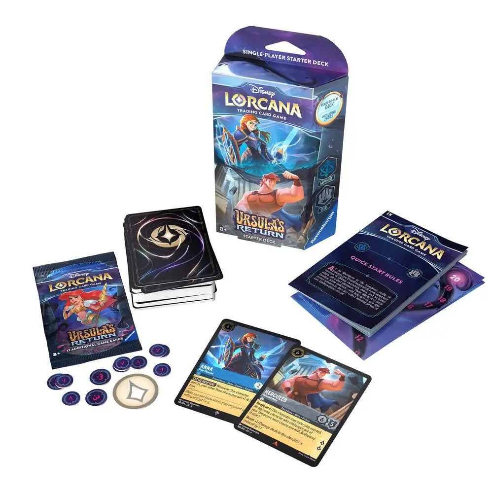 Disney Lorcana: Ursula’s Return Starter Deck (Sapphire & Steel) - Ursula’s Return