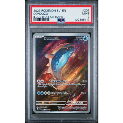 Dondozo 2023 Pokemon Svi En-Scarlet & Violet #207 Illustration Rare PSA 9 - Graded Trading Card