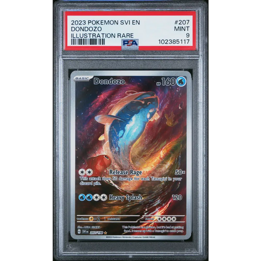 Dondozo 2023 Pokemon Svi En-Scarlet & Violet #207 Illustration Rare PSA 9 - Graded Trading Card