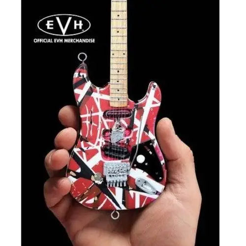 Eddie Van Halen Frankenstein Red & White Mini Guitar Replica Collectible - Action Figure