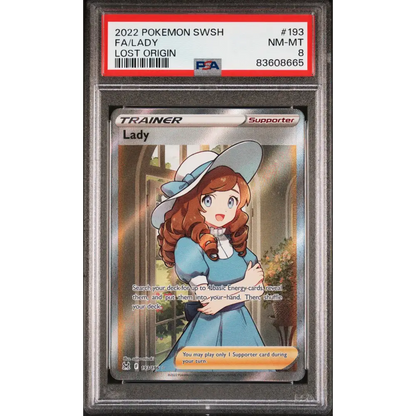 Fa/Lady 2022 Pokemon Sword & Shield Lost Origin #193 Lost Origin PSA 8 - Graded Trading Card