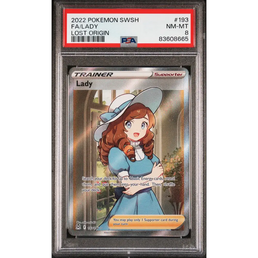 Fa/Lady 2022 Pokemon Sword & Shield Lost Origin #193 Lost Origin PSA 8 - Graded Trading Card