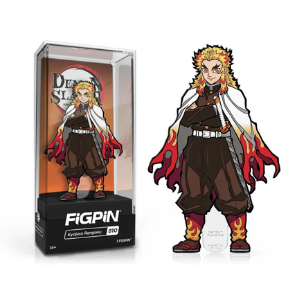 FiGPiN Enamel Pin - Demon Slayer - Select Figure(s) - #810 - Kyojuro Rengoku - Toys & Games