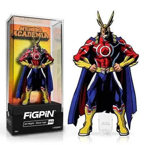 FiGPiN Enamel Pin - My Hero Academia - Select Figure(s) - All Might Silver Age (150) - Toys & Games