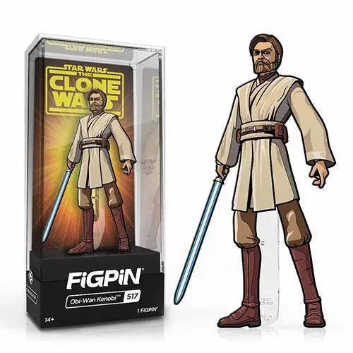FiGPiN Enamel Pin - Star Wars - The Clone Wars - Select Figure(s) - #517 - Obi-Wan Kenobi - Brooches & Lapel Pins
