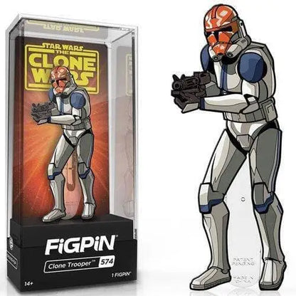 FiGPiN Enamel Pin - Star Wars - The Clone Wars - Select Figure(s) - #574 - Clone Trooper - Brooches & Lapel Pins