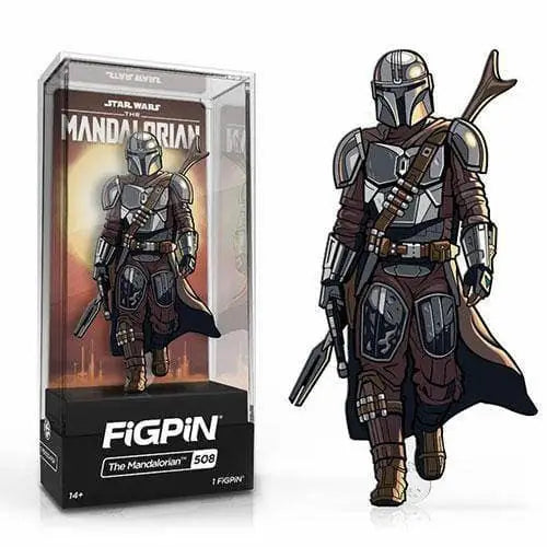 FiGPiN Enamel Pin - Star Wars - The Mandalorian - Select Figure(s) - The Mandalorian (Beskar) (508) - Brooches & Lapel