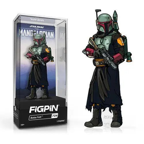 FiGPiN Enamel Pin - Star Wars - The Mandalorian - Select Figure(s) - Boba Fett (734) - Brooches & Lapel Pins
