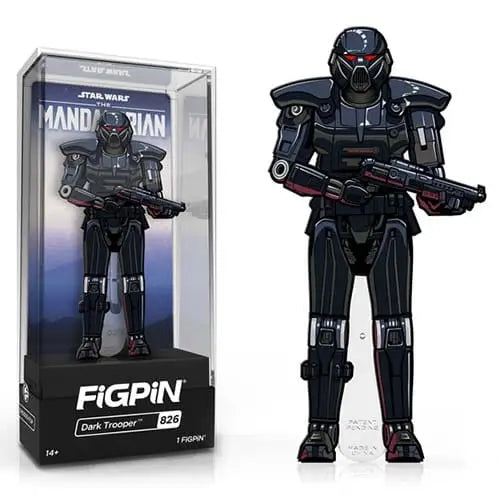 FiGPiN Enamel Pin - Star Wars - The Mandalorian - Select Figure(s) - Dark Trooper (826) - Brooches & Lapel Pins