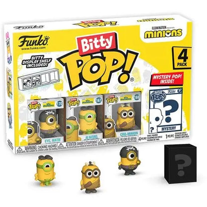Funko Bitty Pop! Minions Mini-Figure 4-Pack - Select Set(s) - Eye, Matie - Action Figure